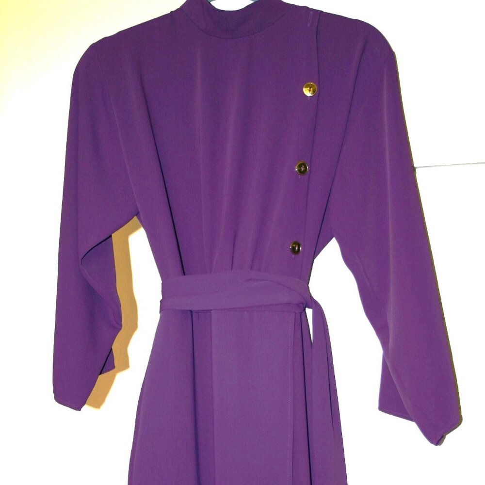 ZARA MAXI DRESS AUBERGINE COLOR SIZE S GOLD BUTTONS CONTEMPORARY